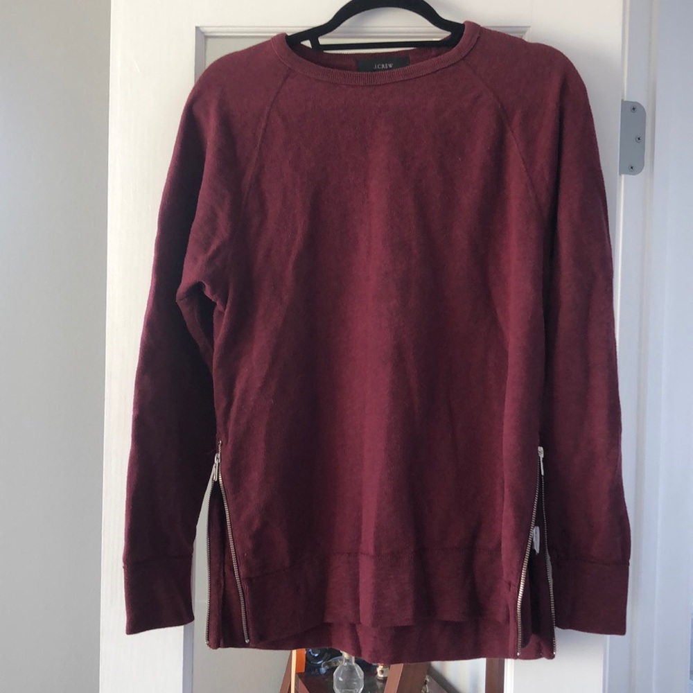 J.crew maroon sweater shirt